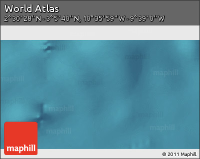 Satellite 3D Map of the Area around 2° 48' 4" N, 10° 7' 30" W