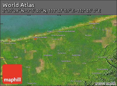 Satellite Map of the Area around 2° 48' 4" N, 112° 16' 30" E