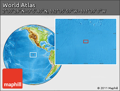 Physical Location Map of the Area around 2° 48' 4" N, 112° 7' 30" W