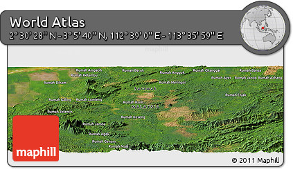 Satellite Panoramic Map of the Area around 2° 48' 4" N, 113° 7' 30" E