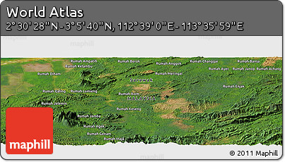 Satellite Panoramic Map of the Area around 2° 48' 4" N, 113° 7' 30" E