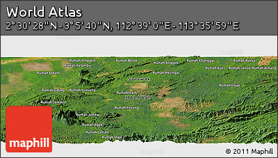 Satellite Panoramic Map of the Area around 2° 48' 4" N, 113° 7' 30" E