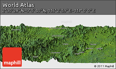 Satellite Panoramic Map of the Area around 2° 48' 4" N, 116° 31' 30" E