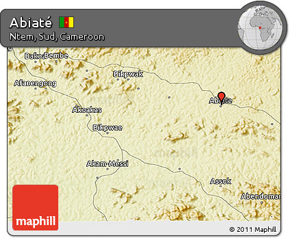 Physical 3D Map of Abiaté