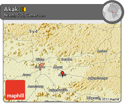 Physical 3D Map of Akak