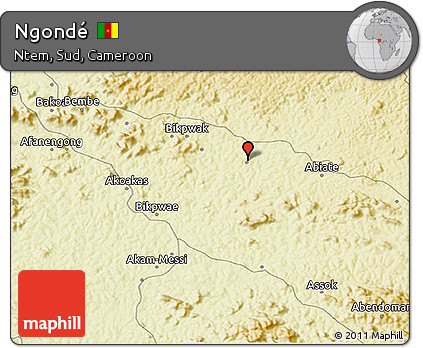 Physical 3D Map of Ngondé