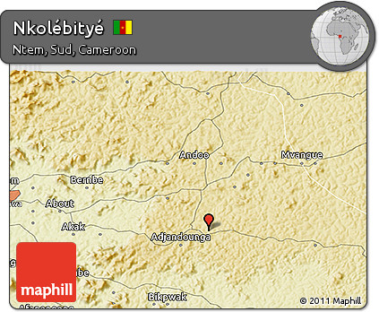 Physical 3D Map of Nkolébityé