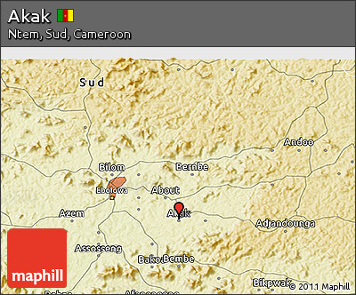 Physical 3D Map of Akak