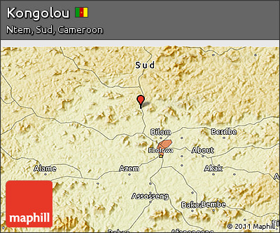 Physical 3D Map of Kongolou
