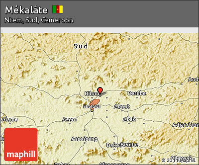 Physical 3D Map of Mékalâte