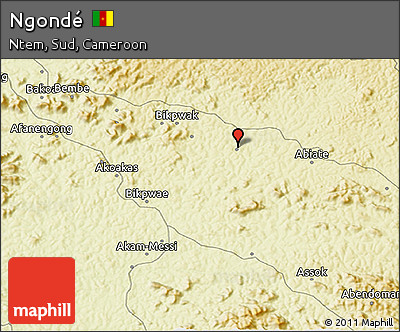 Physical 3D Map of Ngondé