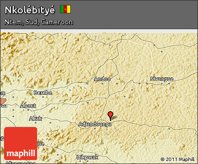 Physical 3D Map of Nkolébityé