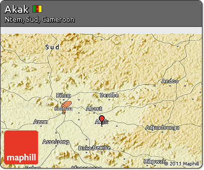 Physical 3D Map of Akak