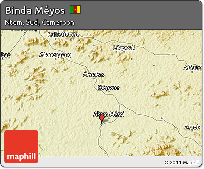 Physical 3D Map of Binda Méyos