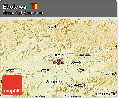 Physical 3D Map of Ébolowa