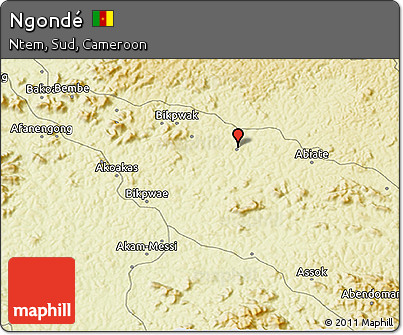 Physical 3D Map of Ngondé