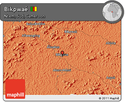 Political 3D Map of Bikpwaé
