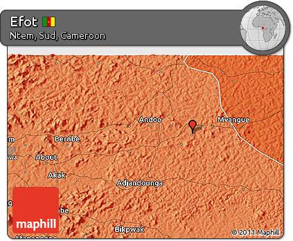 Political 3D Map of Efot