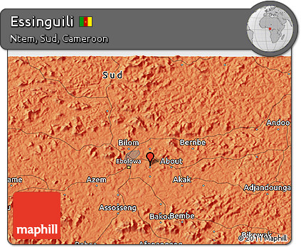 Political 3D Map of Essinguili