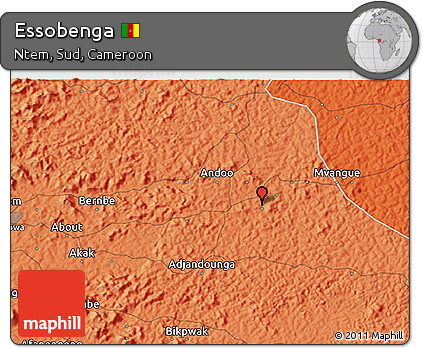 Political 3D Map of Essobenga