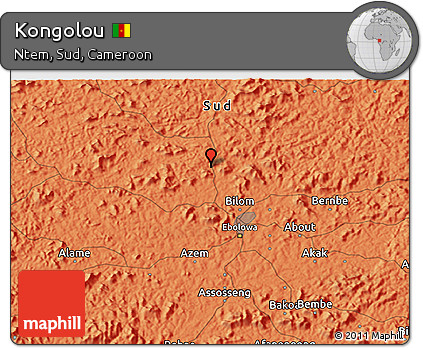 Political 3D Map of Kongolou