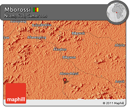Political 3D Map of Mborossi