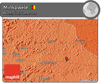 Political 3D Map of Minkpwéle