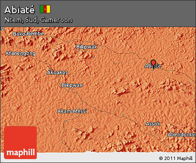 Political 3D Map of Abiaté