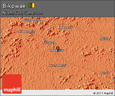 Political 3D Map of Bikpwaé