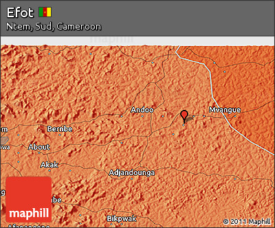 Political 3D Map of Efot