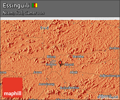 Political 3D Map of Essinguili