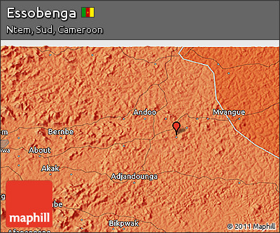 Political 3D Map of Essobenga
