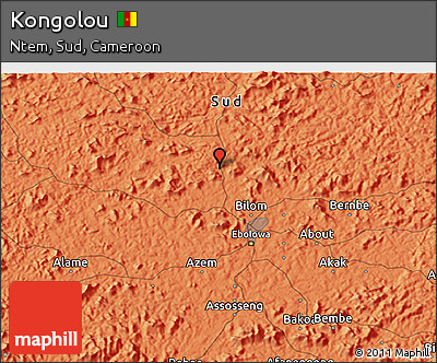 Political 3D Map of Kongolou