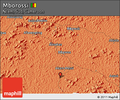 Political 3D Map of Mborossi