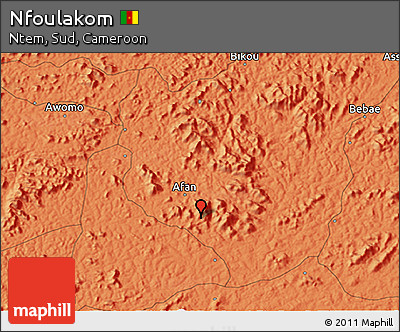 Political 3D Map of Nfoulakom