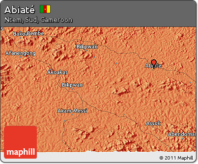 Political 3D Map of Abiaté