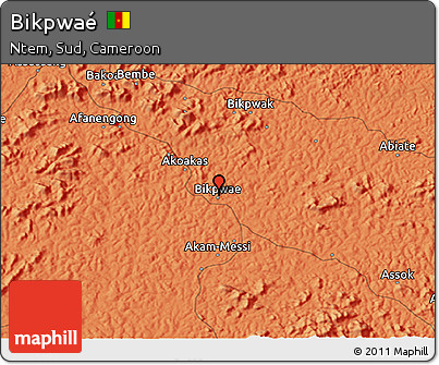 Political 3D Map of Bikpwaé