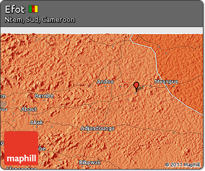 Political 3D Map of Efot