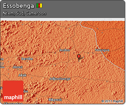 Political 3D Map of Essobenga