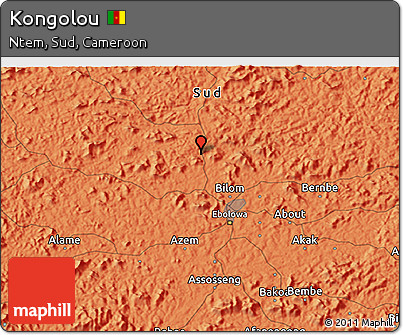 Political 3D Map of Kongolou