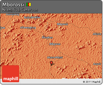 Political 3D Map of Mborossi