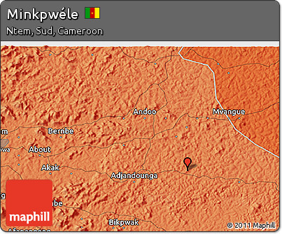 Political 3D Map of Minkpwéle