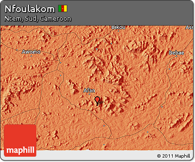 Political 3D Map of Nfoulakom