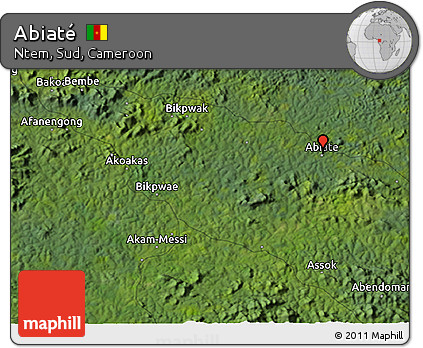 Satellite 3D Map of Abiaté