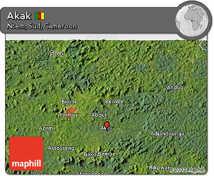 Satellite 3D Map of Akak