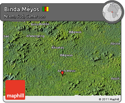 Satellite 3D Map of Binda Méyos
