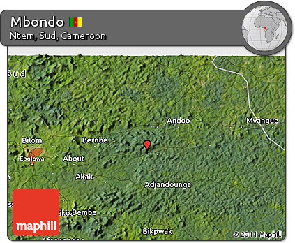 Satellite 3D Map of Mbondo