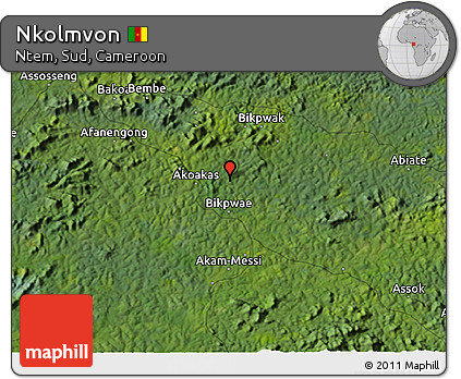 Satellite 3D Map of Nkolmvon