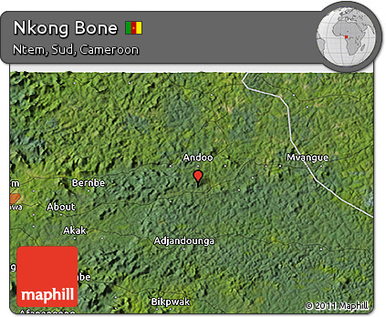 Satellite 3D Map of Nkong Bone