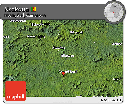 Satellite 3D Map of Nsakoua